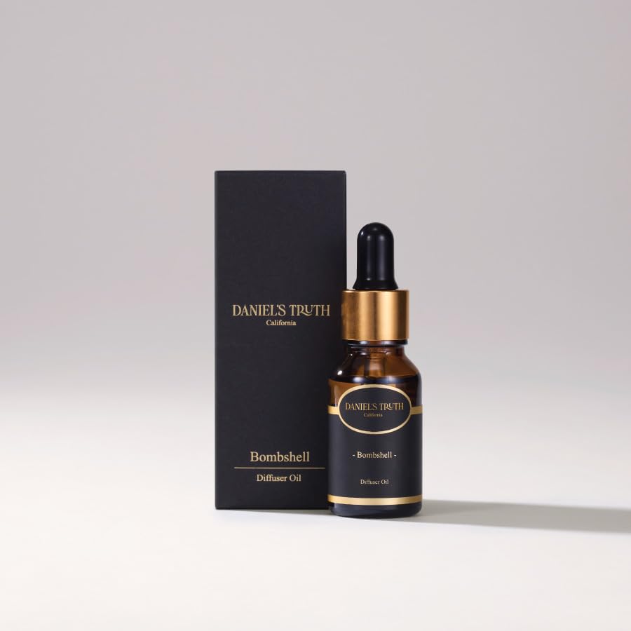 Daniel's Truth Solar-Powered Car Air Freshener Set, 2 x 15ml (0.5oz) Bottles – Bombshell & Magnolia Hill Scents, K-Beauty Designed, USA-Made Rotating Essential Oil Diffuser, 30ml (1oz) Total