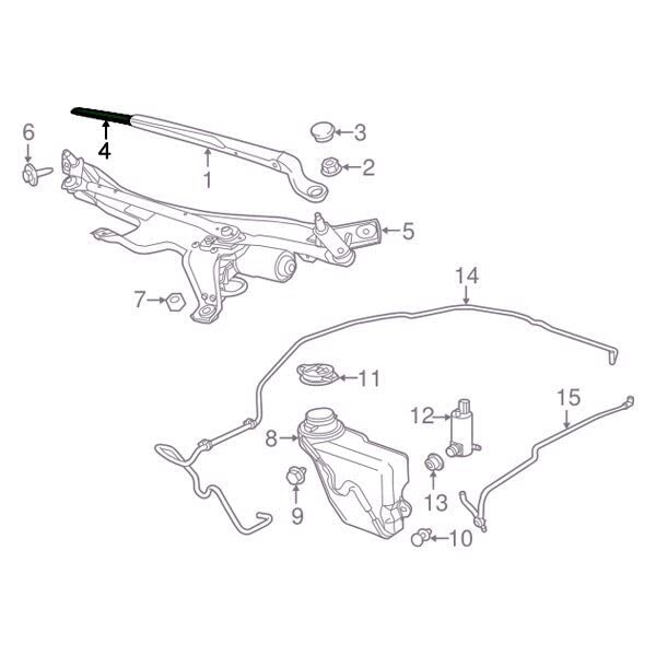 Mopar 68166572AA Windshield Wiper Blade Dodge Viper SRT