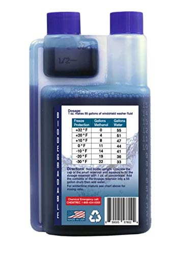 Qwix Mix Windshield Washer Fluid Concentrate, 1 Bottle Makes 880 Gallons, 1 oz. Makes 55 Gallons - 100% Biodegradable Grime & Dirt Remover, Superior Commercial Grade Glass Cleaner