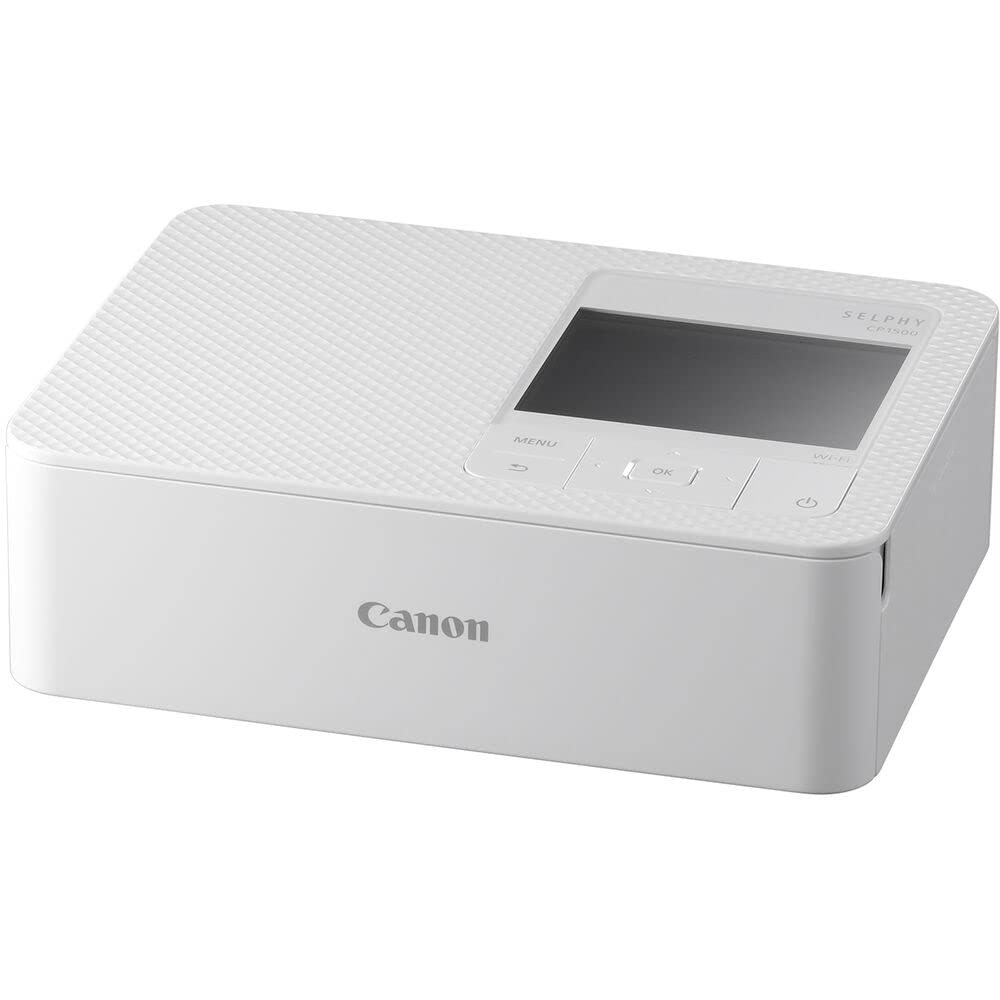 Canon SELPHY CP1500 Compact Photo Printer (White) (5540C002) KP-36IP Color Ink and Paper Set + 64GB Ultra Memory Card + Cleaning Kit + Memory Card Wallet + Card Reader
