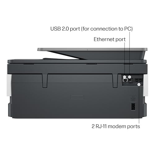 HP OfficeJet Pro 8139e Wireless All-in-One Color Inkjet Printer, Print, scan, Copy, fax, ADF, Duplex Printing Best-for-Home Office, 1 Year Instant Ink Trial Included, AI-Enabled (40Q51A)