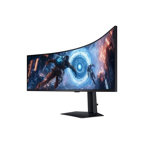 SAMSUNG 49-inch Odyssey G9 (G91F) DQHD, 144Hz, Curved Gaming Monitor, Ultra-Wide 32:9 Screen, DisplayHDR 600, AMD FreeSync™ Premium Pro, Ergonomic Stand, LS49FG910ENXZA, 2025