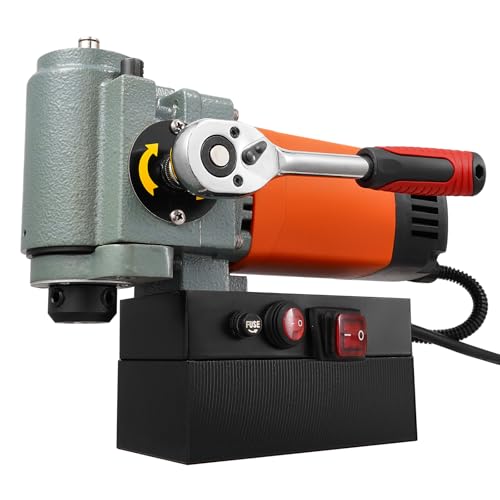 VEVOR Low Profile Magnetic Drill Press, 1300W Mag Drill, Light Weight Portable Mag Drilling Machine with Cooling Device and Overload Protection, Mag Press for Equipment Installation, Industrial
