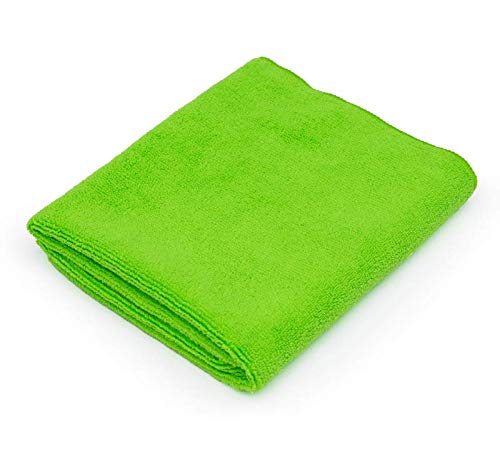 The Rag Company - Car Wash Towel - Professional Microfiber Auto Detailing and Drying Towels, Lint-Free, Streak-Free, Great for General Cleaning, 320gsm, 16in x 27in, Lime (Wholesale Case of 125)