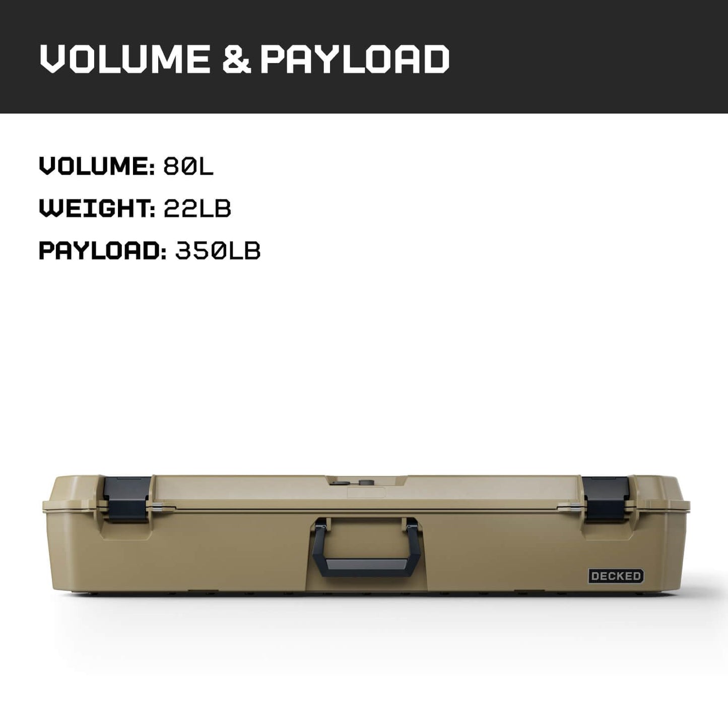 DECKED Honcho 80 D-co Case with Dividers - Desert Tan