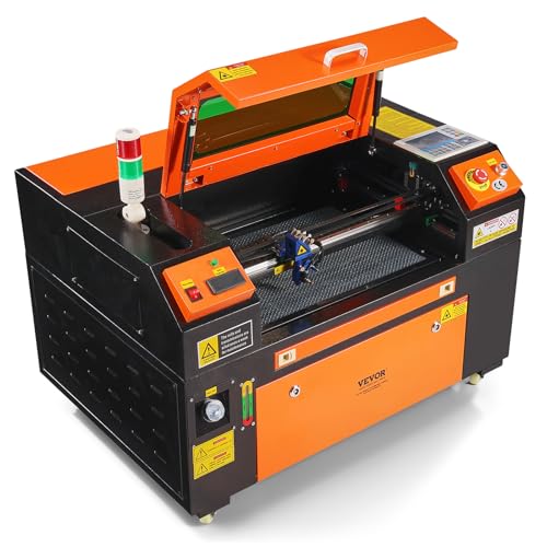 VEVOR 50W CO2 Laser Engraver, 12 x 20 in, 19.7 IPS Laser Cutter Machine with 2-Way Pass Air Assist, Compatible with LightBurn, CorelDRAW, AutoCAD, Windows, Mac OS, Linux, for Wood Acrylic Fabric More