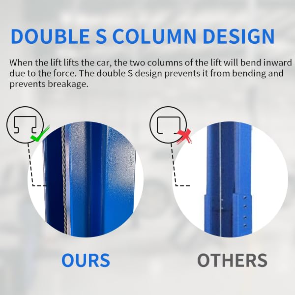 KATOOL 11000lbs 2 Post Car Lift Auto Lift 2 Post Lift Car Lifts for Home Garage (11000lbs Lift)