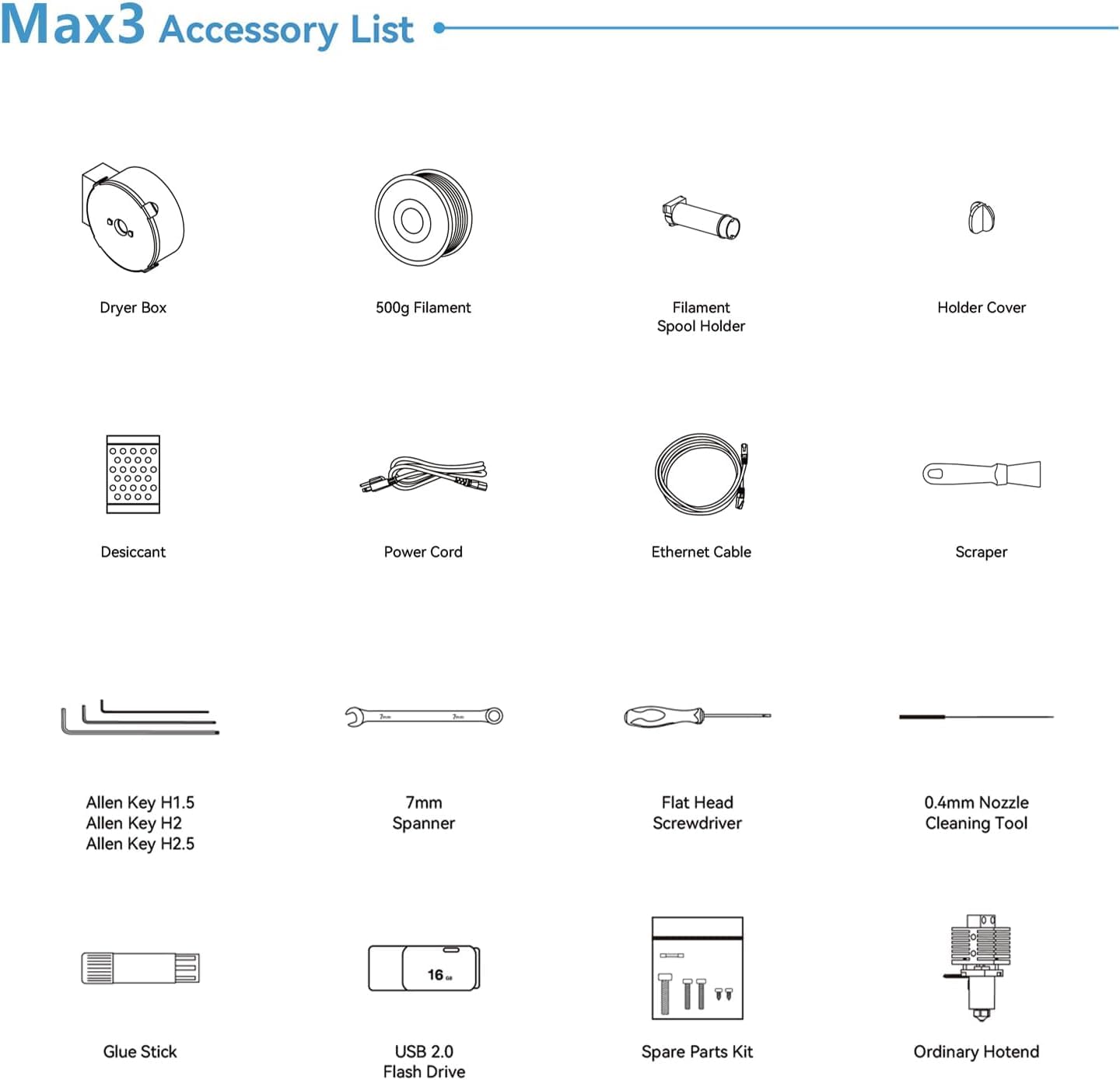 QIDI MAX3 3D Printer, High-Speed Large Size 3D Printers, 600mm/s Fast Print, Fully Auto Leveling, 65℃ Chamber Heat, All-Around & High Precision Industrial Grade, Large Printing Size 12.8×12.8×12.4"