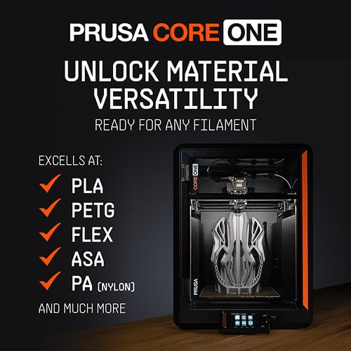 Original Prusa CORE One, Ready-to-use 3D Printer, Assembled and Tested, Removable Print Sheets, 1kg Prusament PLA Spool Included, Print Size 9.8 x 8.6 x 10.6 in