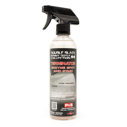 P&S Professional Detail Products - Terminator Enzyme Spot and Stain Remover - Perfect for Deodorizing, Removing Embedded Soils, Grease, Dirt, and Protein Based Stains; Fresh Scent (1 Pint)