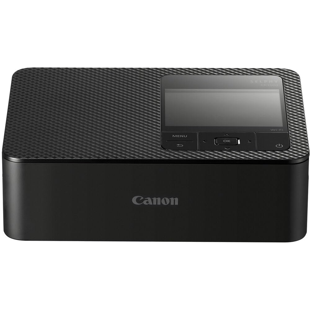 Canon SELPHY CP1500 Compact Photo Printer (Black) (5539C001) KP-108IN Color Ink and Paper Set + 64GB Ultra Memory Card + Cleaning Kit + Memory Card Wallet + Card Reader