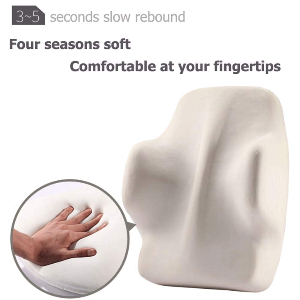 NSUQOA JSEIAJB Lumbar Support Cushion, Memory Foam Posture Pillow, Back Support for Office Chair, Car Back Support,Home Back Support, Relieve Back Pain(D,E)