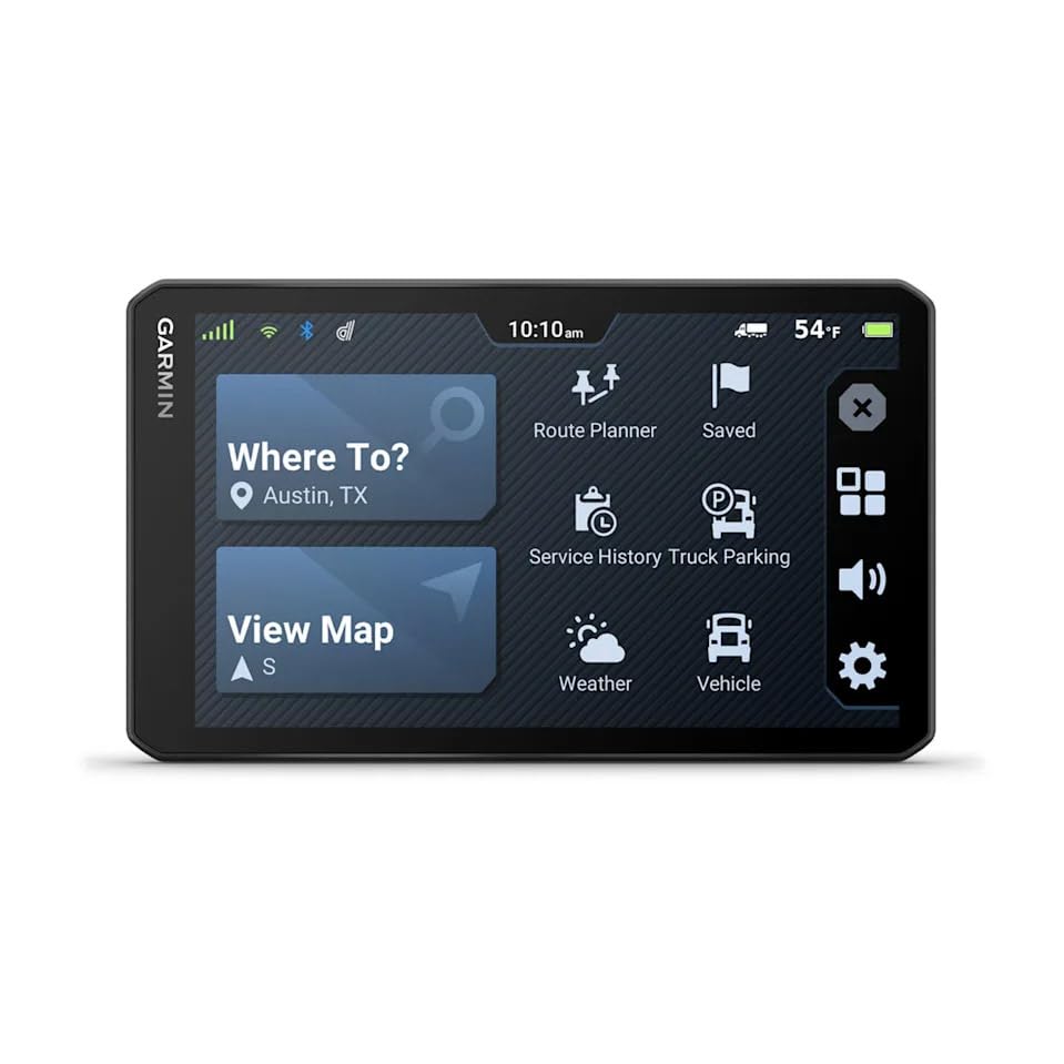 Garmin Dezl Cam OTR725 GPS Truck Navigator with Dash Cam 7" Large Display Touchscreen, Commercial GPS Navigation for Semi Trucker Driver Bundle with 32GB SD Memory Card + LCD Cleaning Kit