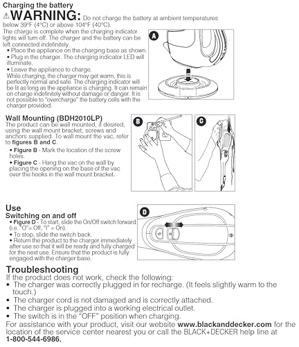 BLACK+DECKER dustbuster AdvancedClean Cordless Handheld Vacuum, Compact Home and Car Vacuum with Crevice Tool (CHV1410L)