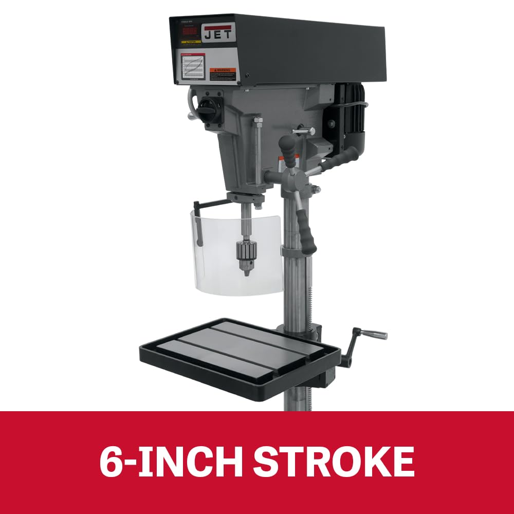 JET 15-Inch Floor Drill Press, Variable Speed, 1 HP, 115/220V 1Ph (‎Model J-A5816)