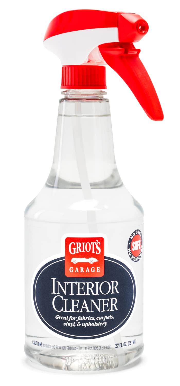 Griot's Garage Interior Cleaner Spray for Car Seats, Carpet, Upholstery Fabric, Floor Mat, Vinyl, Dashboard, Ideal for Truck, SUV, RV, Boat, and More, 10956, 22 Fl Oz