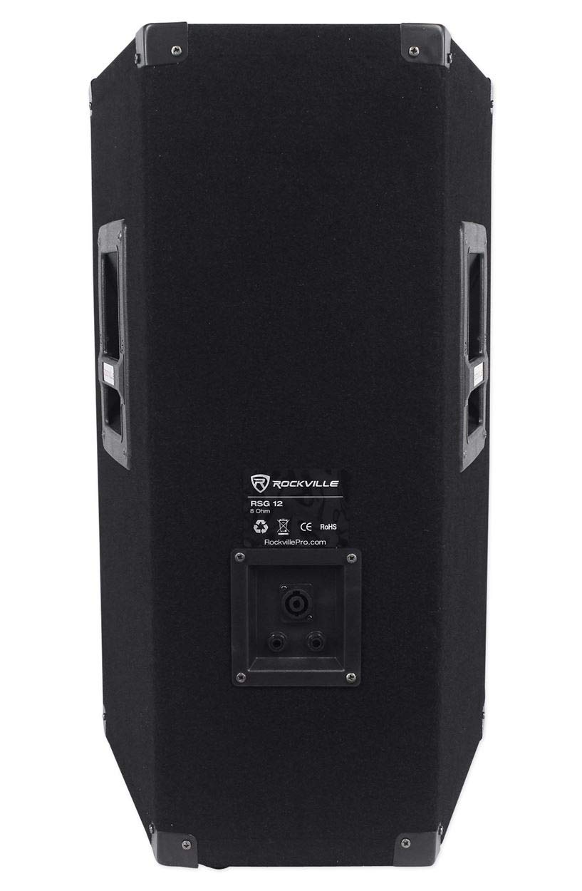 Rockville (2) RSG12 12 3-Way 1000 Watt 8-Ohm Passive DJ/Pro Audio PA Speaker