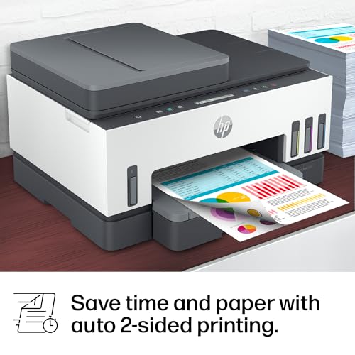HP Smart Tank 7301 Wireless All-in-One Ink Tank Printer, Scanner, Copier with 2 years of ink included, Best-for-home office, Refillable, AI-enabled (28B70A)