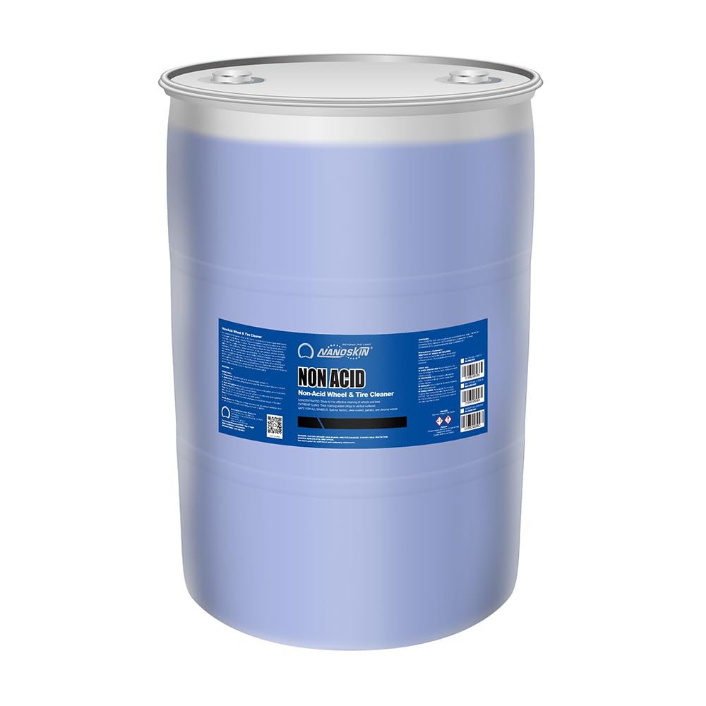 Nanoskin NON ACID Professional Wheel & Tire Cleaner 30 Gallons – Works with Wheel Brush & Tire Brush | Car Wash Wheel Cleaning Spray for Car Detailing | Removes Brake Dust, Oil, Dirt, Light Corrosion