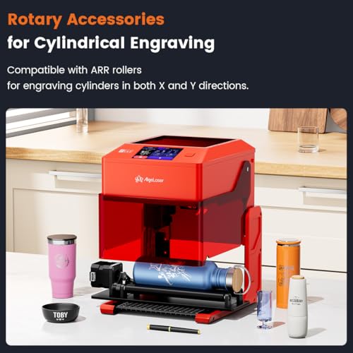 AlgoLaser 5W Laser Engraver Machine: Portable & Smart with 3.5" Touch Screen, Hand Drawing/Wireless/SD Card/Offline Engraving, AlgoOS 2.0 Self Developed System for Wood, Acrylic, Leather