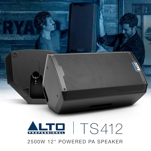 ALTO TS412 2500W 12" Powered PA Speaker with 3 Channel Mixer, Bluetooth Streaming, Wireless Loudspeaker Linking, DSP App