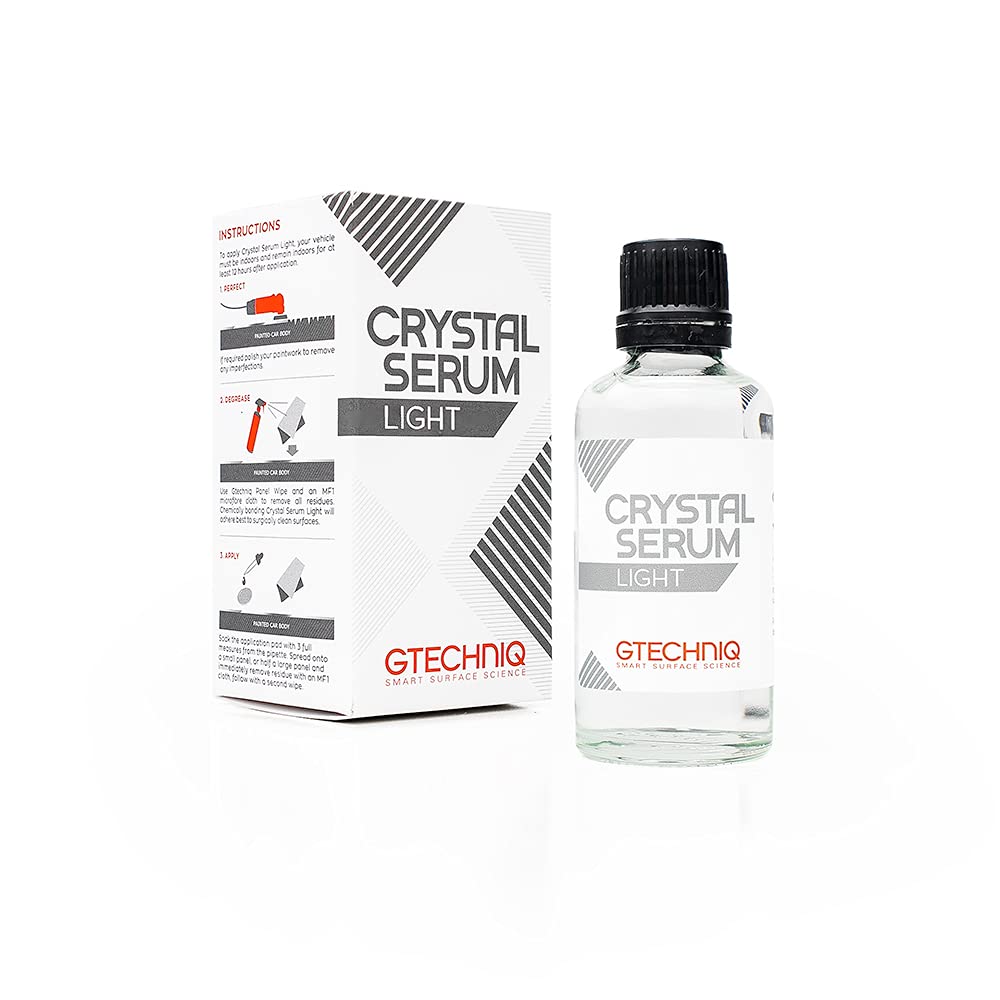 The Rag Company Gtechniq - EXOv5 & Crystal Serum Light Bundle - 30ml - Ceramic Coating Paint Protection Add Gloss, Resist Swirls, Repel Dirt & Contaminants - Ultra-Durable High Gloss