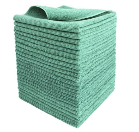 Tricol Clean Professional Extra-Thick Microfiber Cleaning Cloth 240 Pack Green (300 GSM, 16in x 16in)