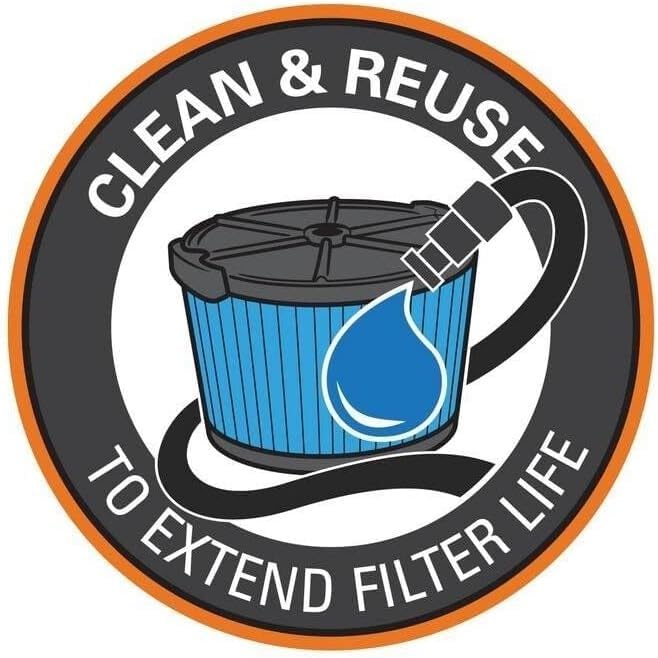 Wet Dry Vacuums with Rear Wheels, 5.0 Peak HP, 4-Gallon Wet Dry Vacuum Cleaner with Tool Kit Casters Powerful Cartridge Filter