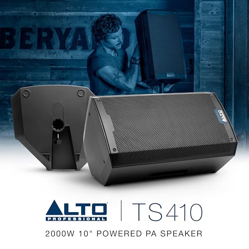 ALTO TS410 2000W 10" Powered PA Speaker with 3 Channel Mixer, Bluetooth Streaming, Wireless Loudspeaker Linking, DSP App