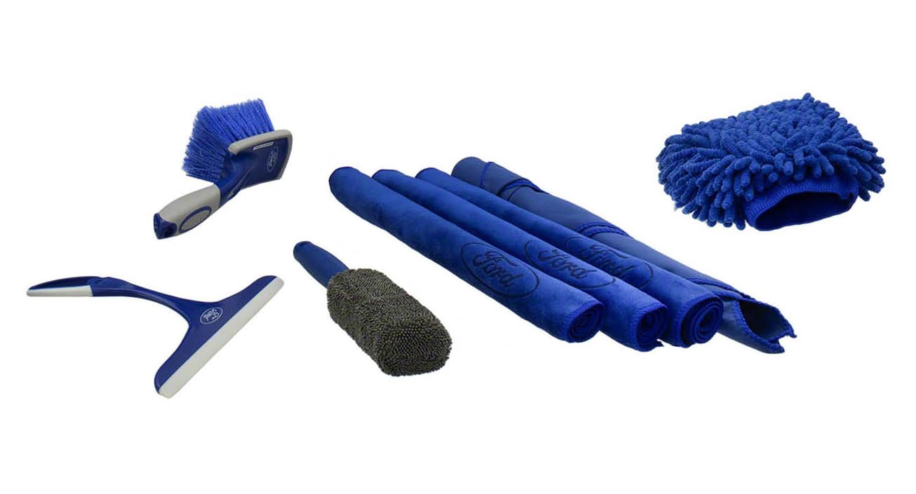 Ford Genuine OEM Total Care Cleaning Kit | Includes Interior & Exterior Cleaners, Cleaning Tools, Towels, Bucket Hat | 14 Pieces | MFPPCLEAN3