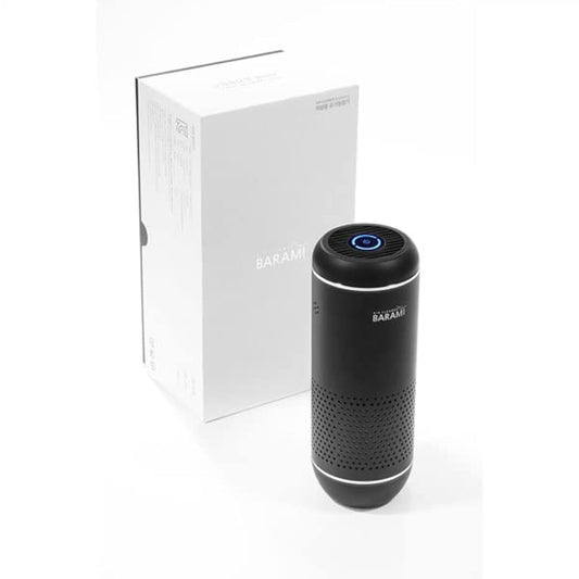 BARAMI-5_black | Portable Car Air Purifier - Photocatalytic &HEAPA filter, Air Freshener for Car, Home, Bedroom, Office, Travel etc. | Pet Odor Eliminator | Removes PM2.5 Dust,Smoke,Car Odor