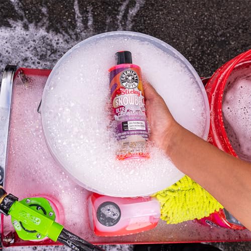 Chemical Guys CWS21516 Sticky Snowball Ultra Snow Foam Car Wash Soap (Works with Foam Cannons, Foam Guns or Bucket Washes) Safe for Cars, Trucks, Motorcycles, RVs & More 16 fl oz, Cherry Scent