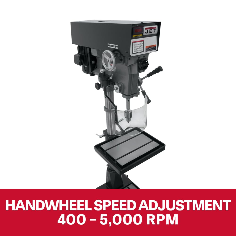 JET 15-Inch Floor Drill Press, Variable Speed, 1 HP, 115/220V 1Ph (‎Model J-A5816)