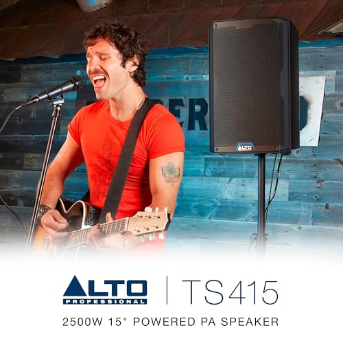 ALTO TS415 2500W 15" Powered PA Speaker with 3 Channel Mixer, Bluetooth Streaming, Wireless Loudspeaker Linking, DSP and ALTO App