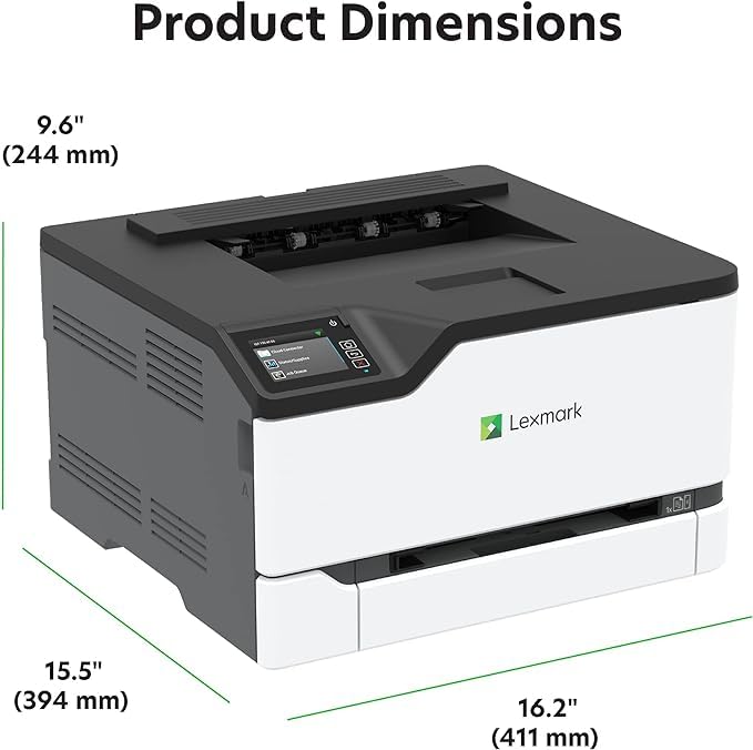 Lexmark CS431dw Color Laser Printer with Interactive Touch Screen, Full-Spectrum Security and Print Speed up to 26 ppm, White,Small (4-Series)(40N9320)