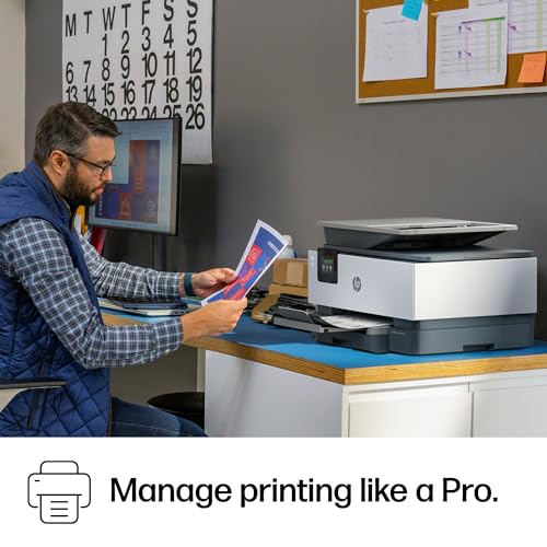 HP OfficeJet Pro 9125e Wireless All-in-One Color Inkjet Printer, Print, scan, copy, fax, ADF, Duplex printing best-for-office, 3 month Instant Ink trial included, AI-enabled (403X0A)