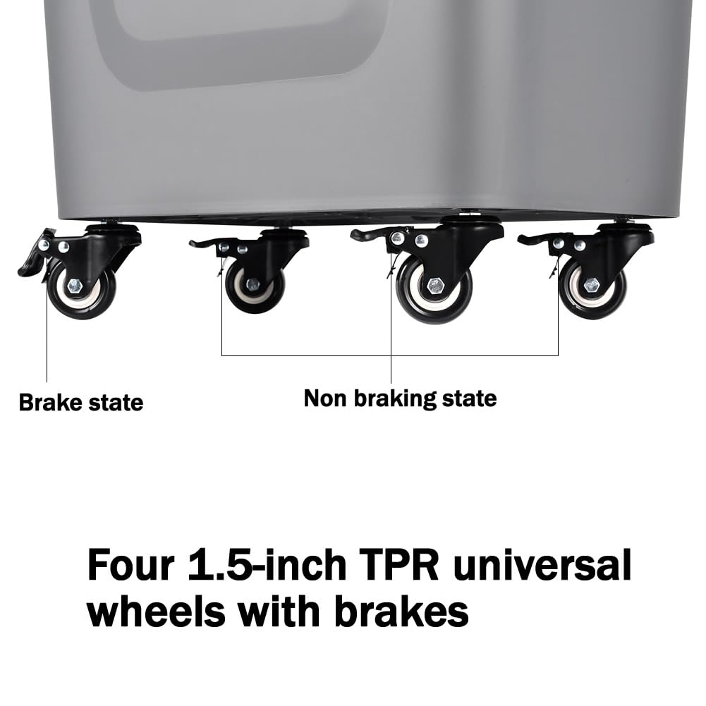 OYOOQO Cordless Portable Power Washer - 10 Gal Built-in Tank, 330 PSI Max, 5 Hrs Runtime, Wheel-Mounted & Hoseless, Perfect for Car Wash, Portable Shower, Garden/Patio, Camping & Outdoor Cleaning