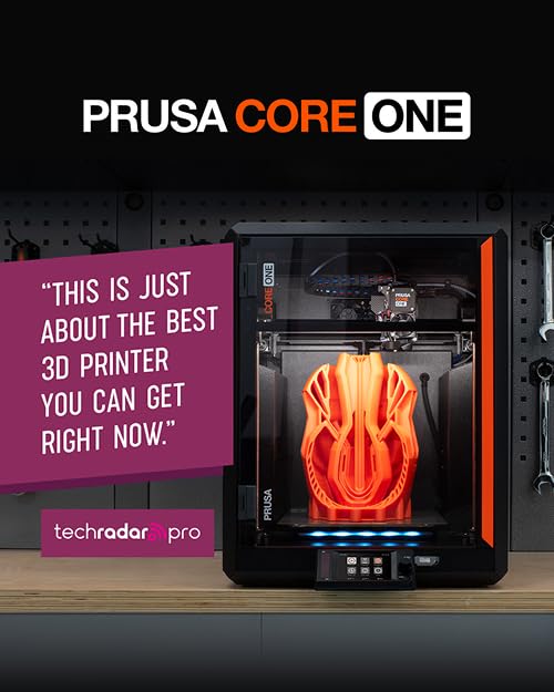 Original Prusa CORE One, Ready-to-use 3D Printer, Assembled and Tested, Removable Print Sheets, 1kg Prusament PLA Spool Included, Print Size 9.8 x 8.6 x 10.6 in