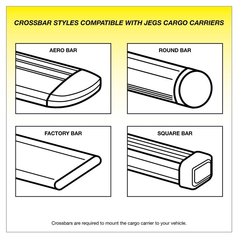 JEGS Rooftop Cargo Carrier for Car Storage - Large Roof Rack Style Carrier - Heavy Duty Weatherproof Storage - Made in USA - 18 Cubic Ft - 110 Lb Capacity - Aero Hard Shell