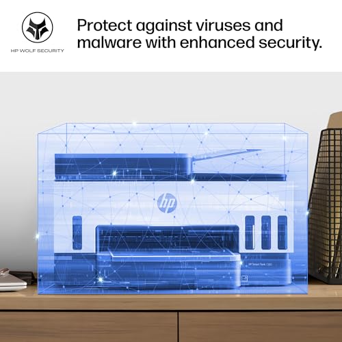 HP Smart Tank 7301 Wireless All-in-One Ink Tank Printer, Scanner, Copier with 2 years of ink included, Best-for-home office, Refillable, AI-enabled (28B70A)