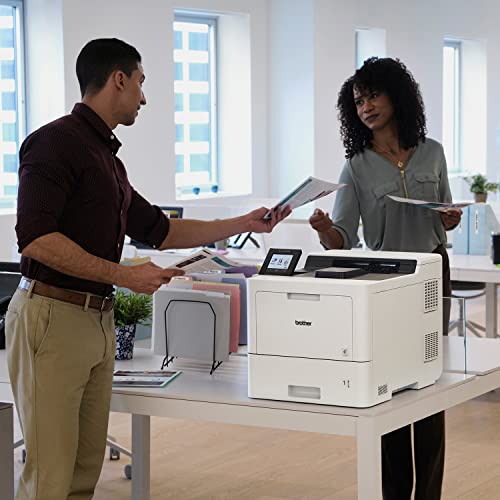 Brother HL‐L9410CDN Enterprise Color Laser Printer with Fast Printing, Large Paper Capacity, and Advanced Security Features, White