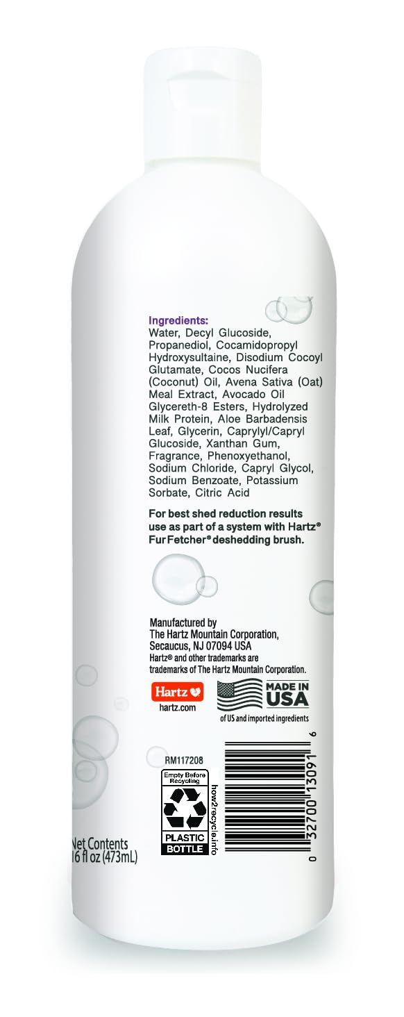 New! Hartz True Coat Thick Coat Specific Dog Shampoo, Desheds & Softens with Oat Milk, Coconut Oil & Aloe