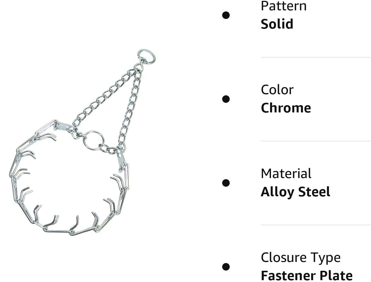 Herm SPRENGER Ultra-Plus Prong Dog Training Collar, 2.25 mm x 13" Neck Size, 16" Chain Length, Steel Chrome Plated Dog Prong Collar, Pinch Collar for Dogs, Dog Correction Collar