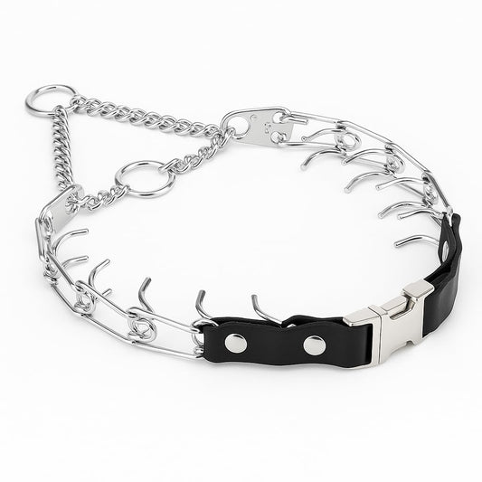 Herm Sprenger 2.25mm Prong Collar for Dog Training Adjustable Length & Easy Quick Release Buckle for Small/Medium Dogs (13-19" Neck)