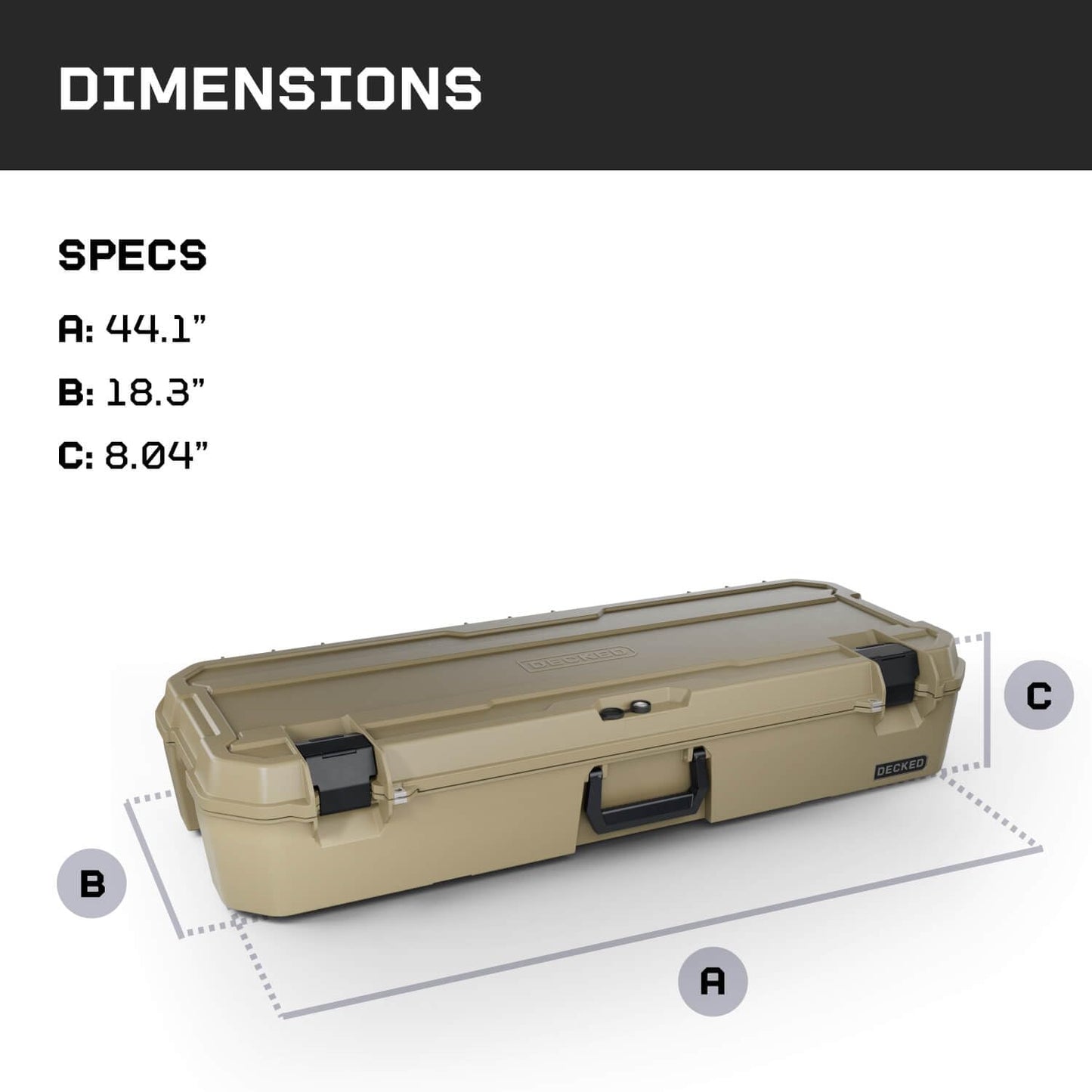 DECKED Honcho 80 D-co Case with Dividers - Desert Tan