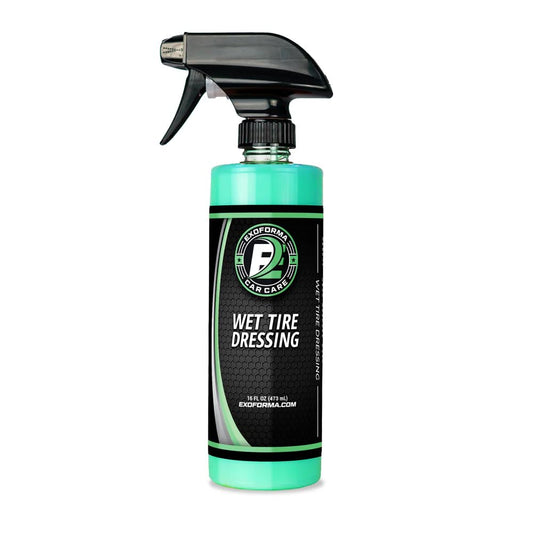 ExoForma Wet Tire Dressing Spray - Extremely High Shine Tire Dressing for That Wet Look - No Sling, Non-Greasy Silicone Formula with UV Protection - Easy to Apply, Minimal Cure Time - 16 fl oz