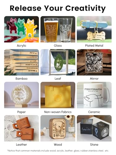 AlgoLaser 10W Portable Laser Engraver Machine: Smart Laser Engraver/Cutter with 3.5" Touchscreen & 2.0 AlgoOS System - Hand Draw/Wireless Transmission/Offline - Laser Engraving for Wood,Metal,Glass