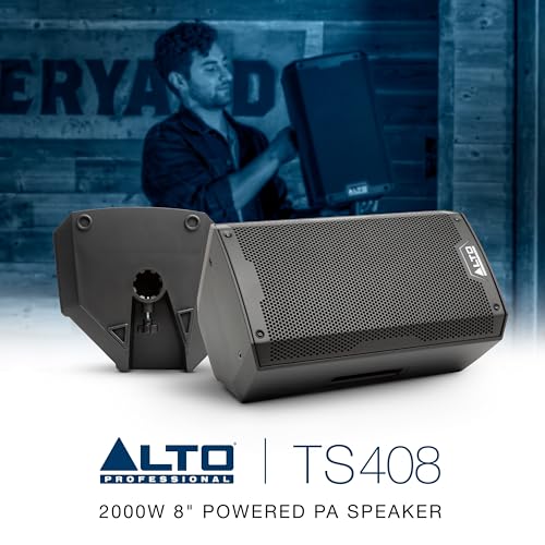 ALTO TS408 2000W 8" Powered PA Speaker with 3 Channel Mixer, Bluetooth Streaming, Wireless Loudspeaker Linking, DSP and ALTO App