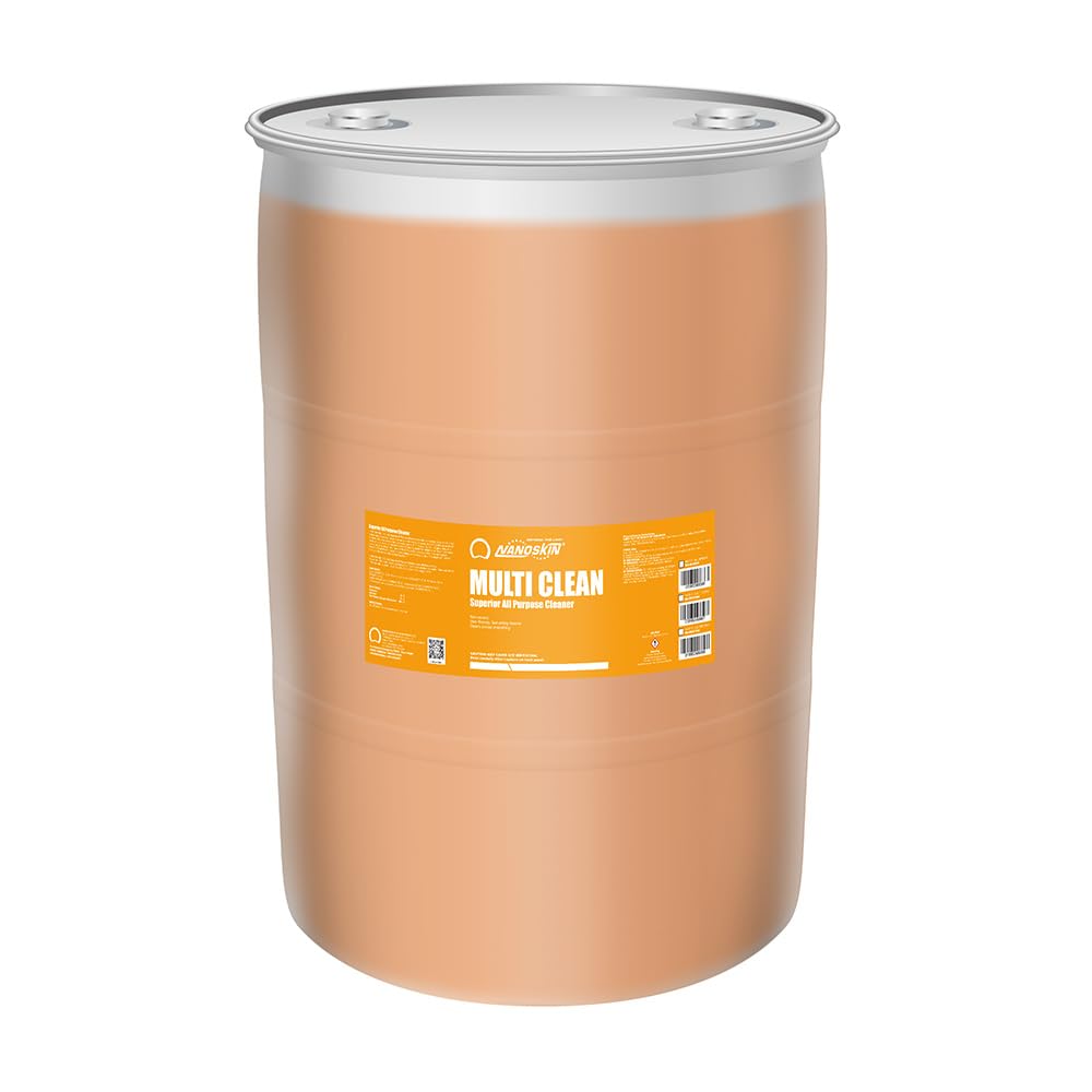Nanoskin MULTI CLEAN All Purpose Concentrated Cleaner 55 Gallons –Removes Dirt, Grease & Stains on Counters, Carpet, Floors, Fabric, Equipment & Vehicles | Use with Sprayers, Scrubbers, Washers & More