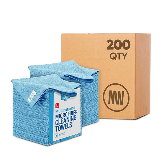Microfiber Wholesale 16" x 16" All Purpose Towels (Blue-200 Qty)